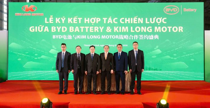 KIM LONG MOTOR VÀ BYD BATTERY KÝ KẾT HỢP TÁC